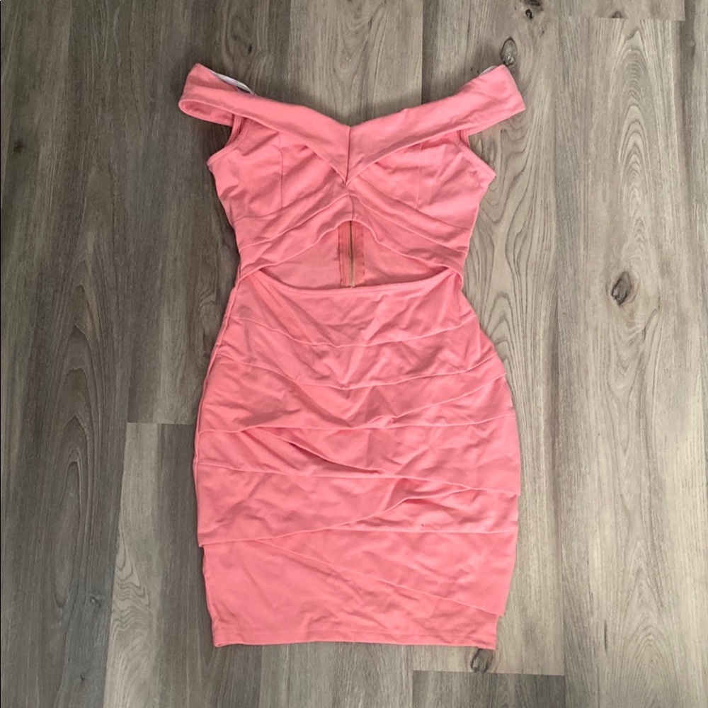 a'gaci Coral Backless Dress